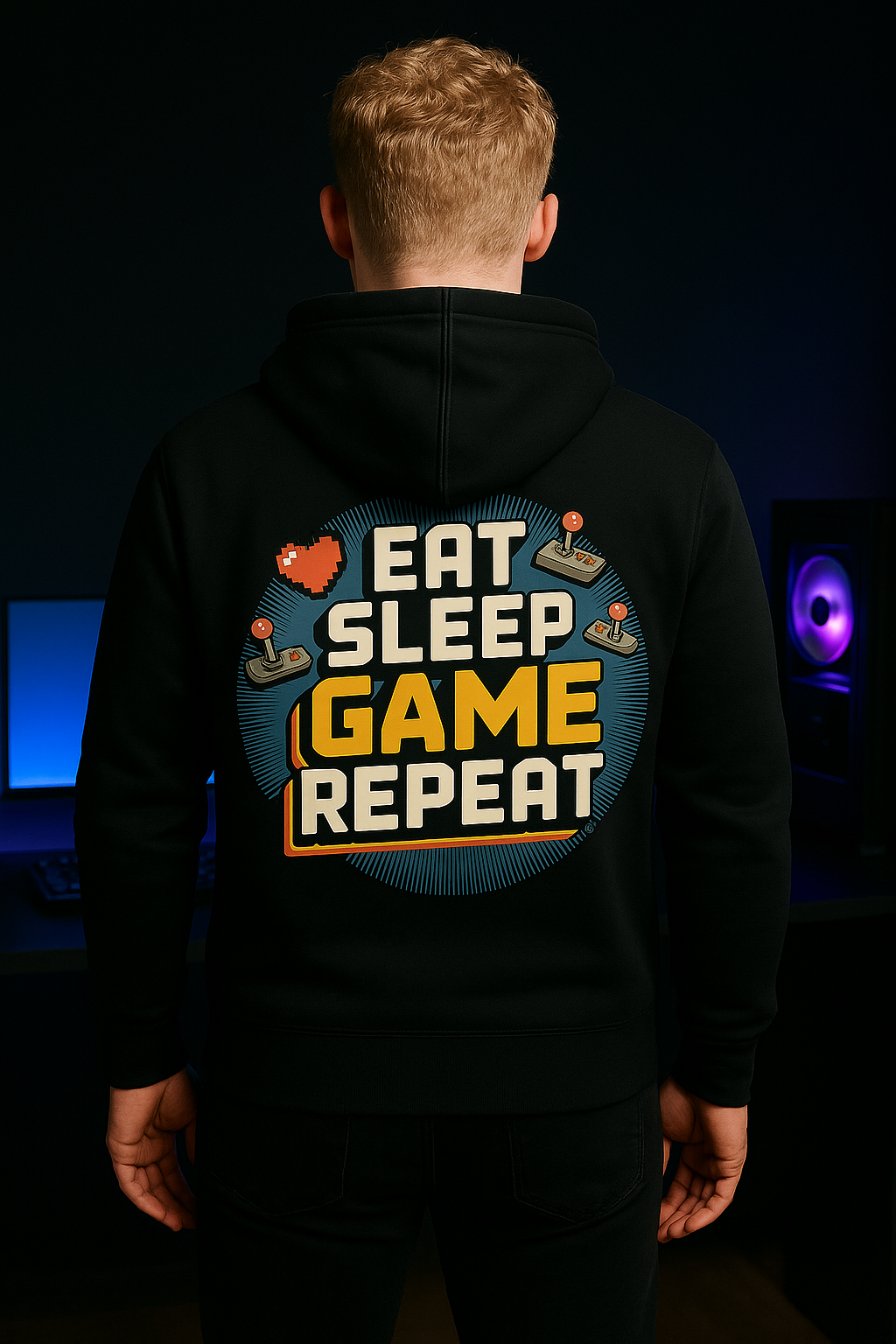 Eat Sleep Game Repeat - Premium Hoodie