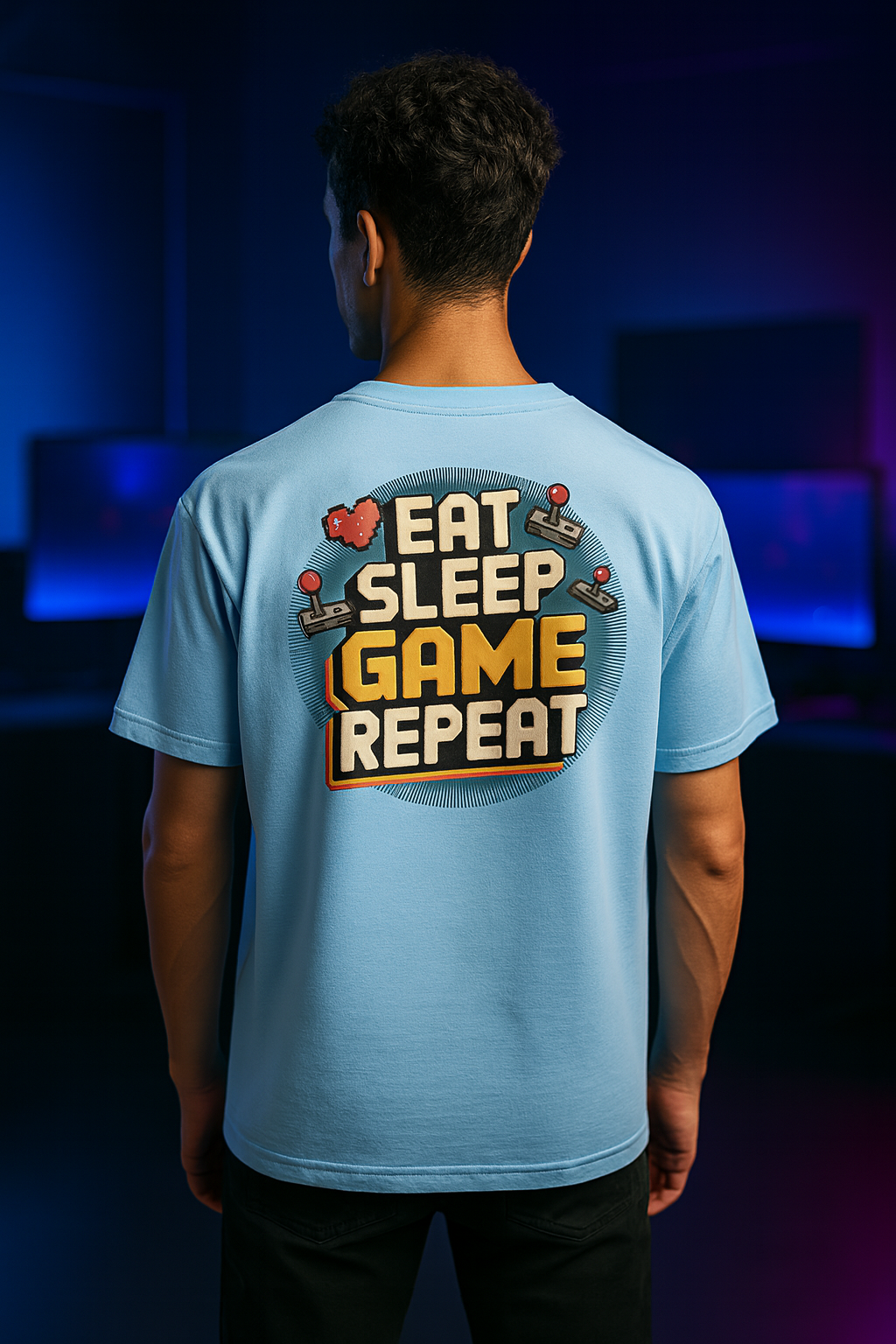 Eat Sleep Game Repeat - Premium Oversized Shirt